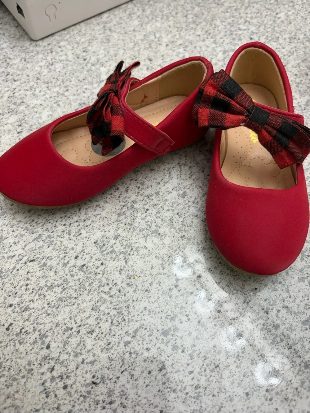 Girls Red Bow Mary Jane Flats - Kids Shoes